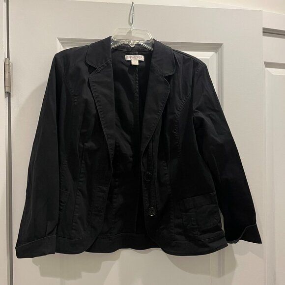 Women's Coldwater Creek Black Blazer/Jacket Size 8 - Picture 1 of 3